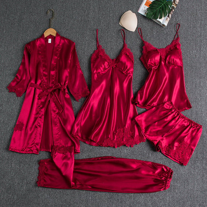 SOPHIA | FIVE-PIECE LACE NIGHTWEAR SET