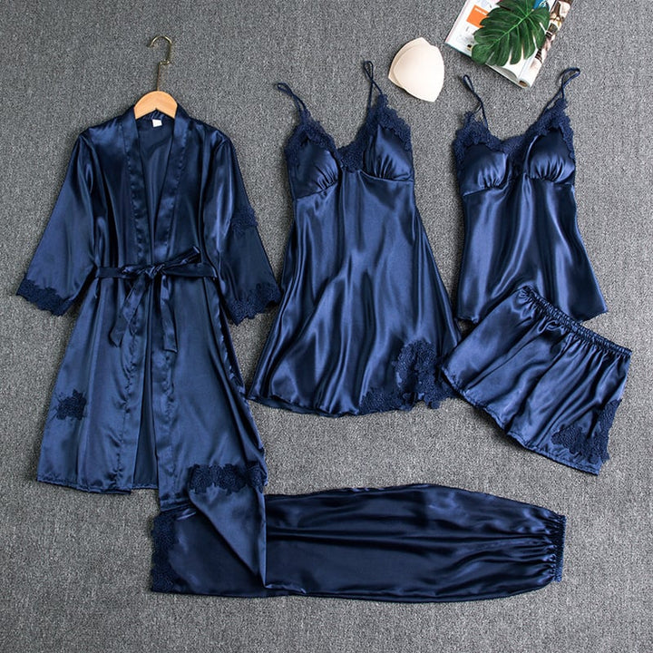 SOPHIA | FIVE-PIECE LACE NIGHTWEAR SET