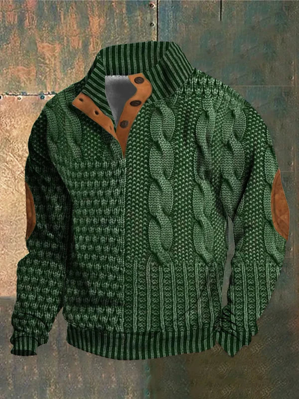 EVANDER | PATCHWORK KNIT SWEATER