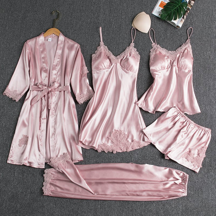 SOPHIA | FIVE-PIECE LACE NIGHTWEAR SET