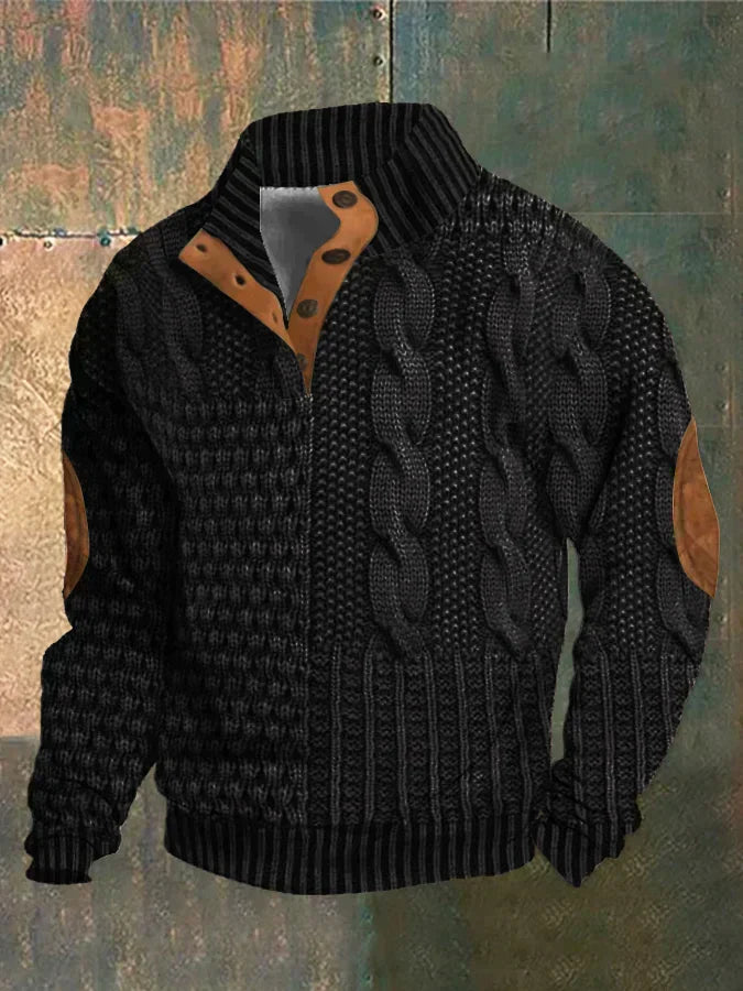 EVANDER | PATCHWORK KNIT SWEATER