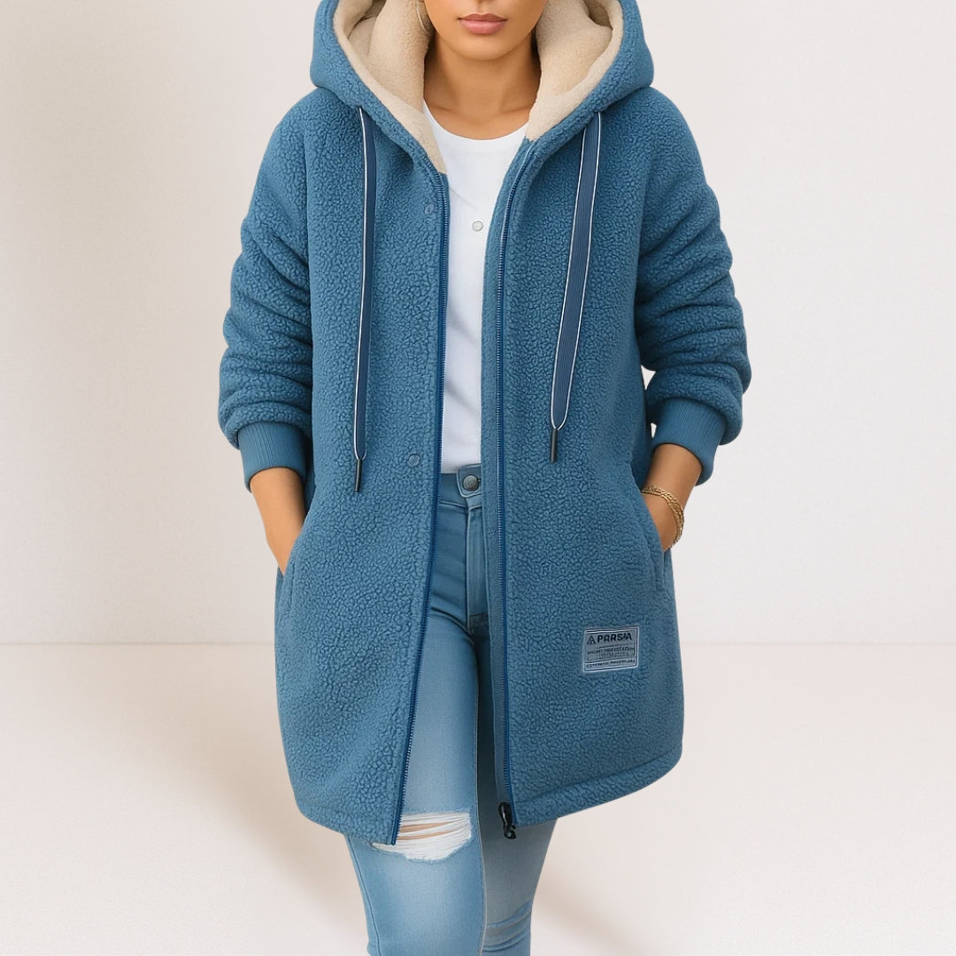 LUCY | COSY HOODED FLEECE COAT