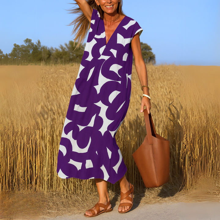 WANDA | ELEGANT V-NECK DRESS