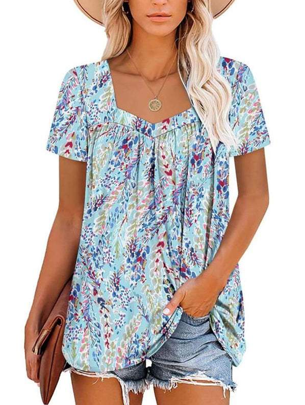 MAVIS | COSY SHORT-SLEEVE PRINTED TOP