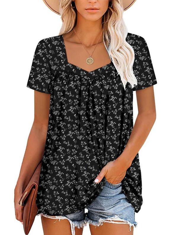 MAVIS | COSY SHORT-SLEEVE PRINTED TOP