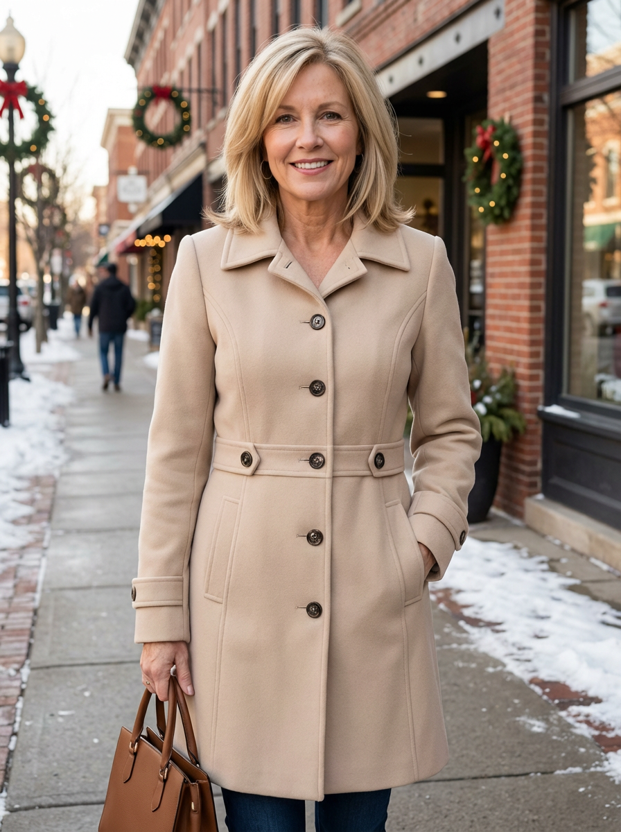 ELIZABETH | TAILORED BUTTON-FRONT COAT