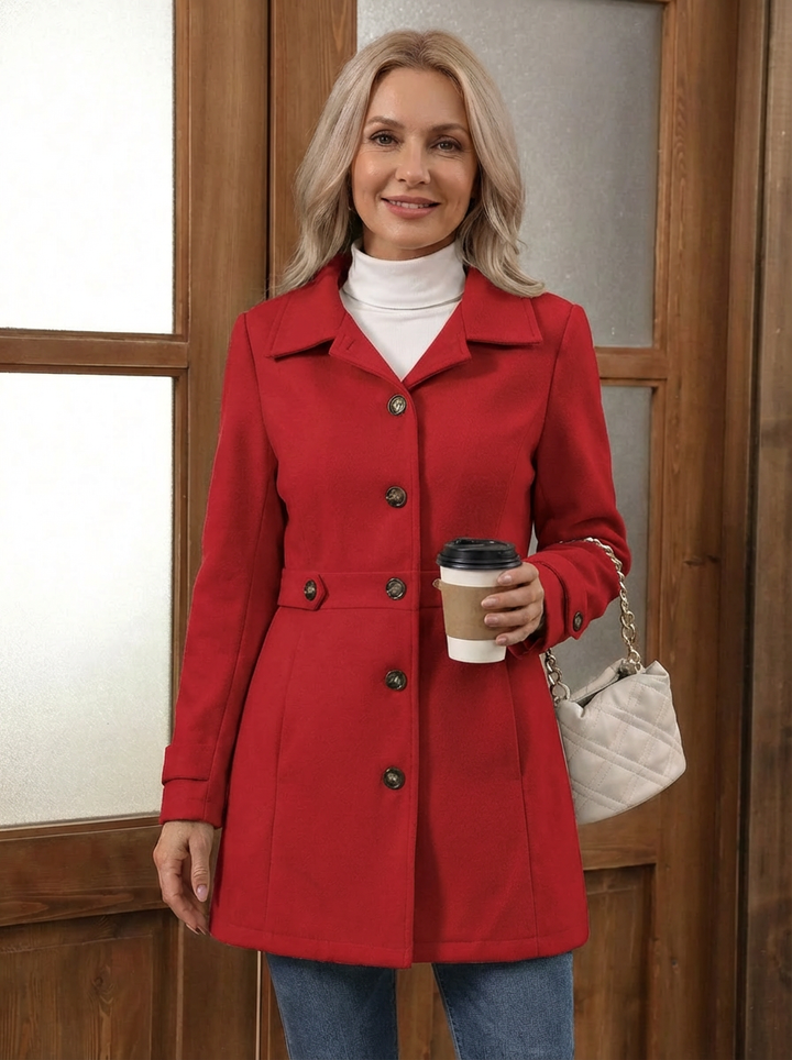 ELIZABETH | TAILORED BUTTON-FRONT COAT