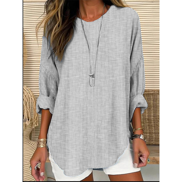 REBECCA | STRIPED RELAXED FIT BLOUSE