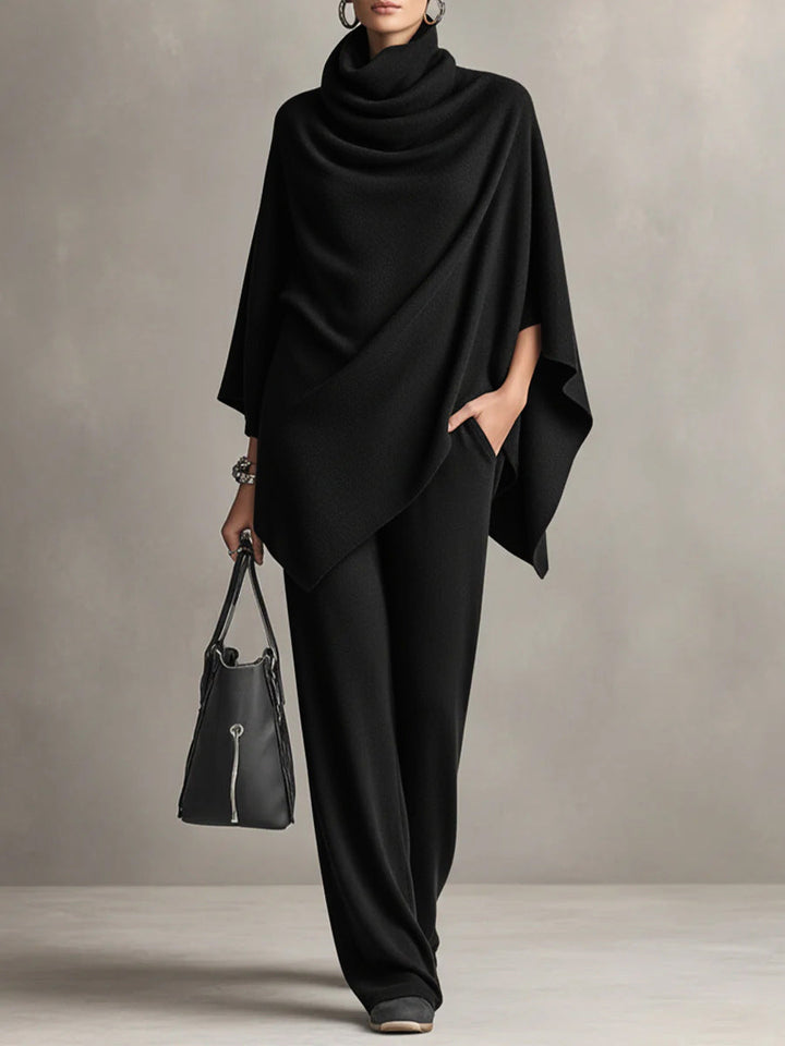 VIVIENNE | COWL NECK PONCHO SET