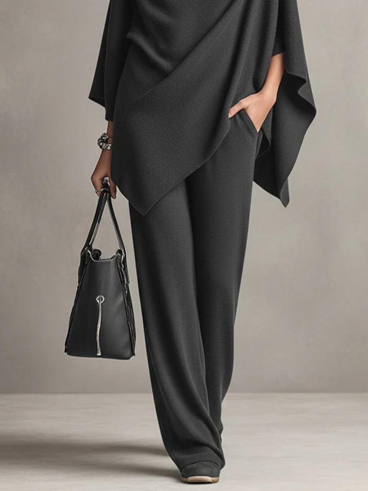 VIVIENNE | COWL NECK PONCHO SET