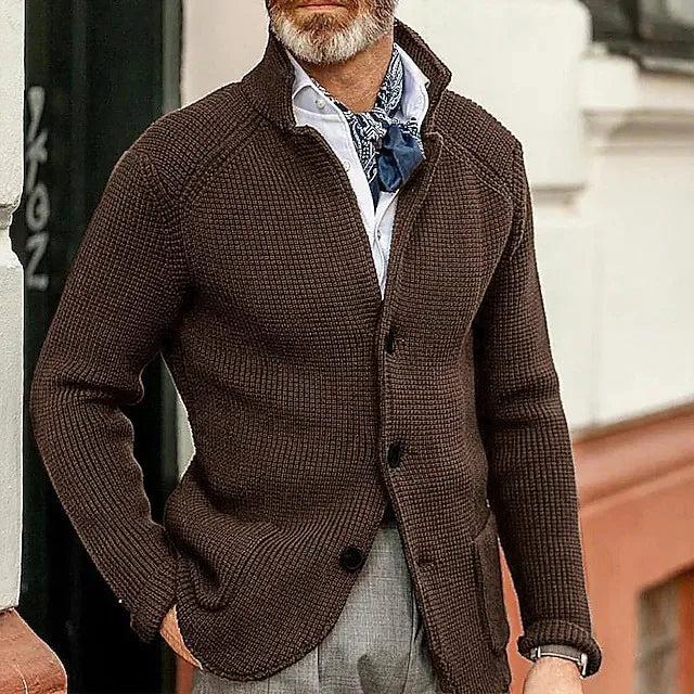 HARRIS | KNITTED BUTTON-UP CARDIGAN