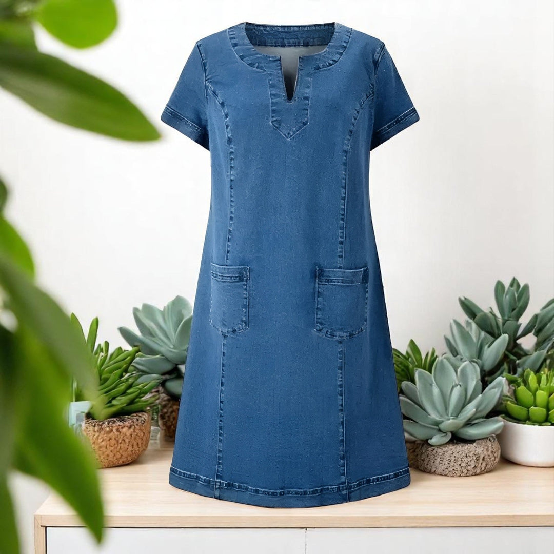 SKY | DURABLE DENIM DRESS