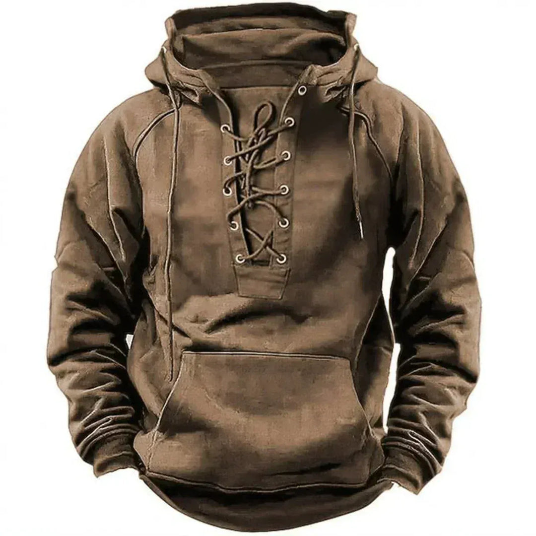 EDMUND | LACE-UP HOODIE