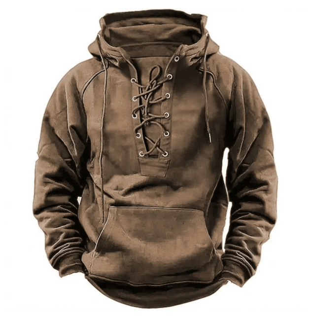 EDMUND | LACE-UP HOODIE
