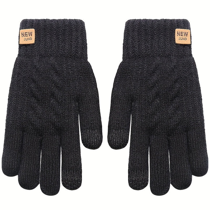 FLEECE-LINED KNIT GLOVES