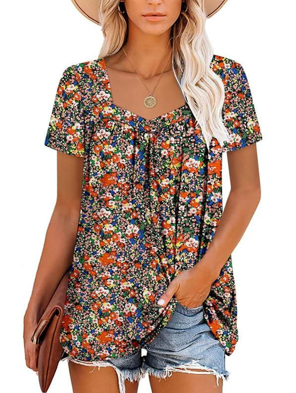 MAVIS | COSY SHORT-SLEEVE PRINTED TOP