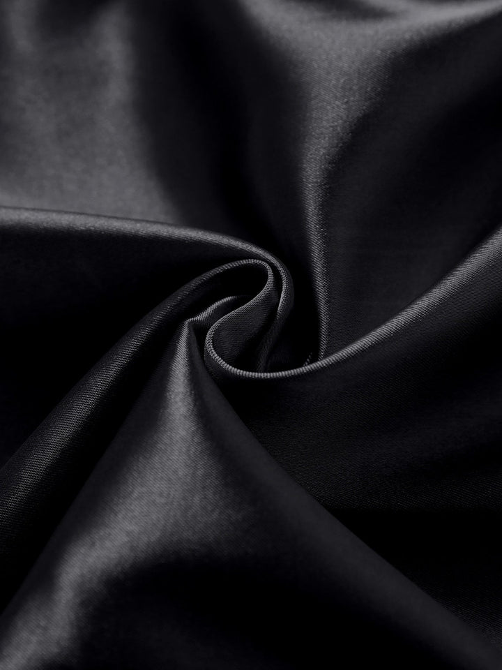 JULIETTE | 4-PIECE SOLID SATIN PAJAMA MID-SLEEVE ROBE SET