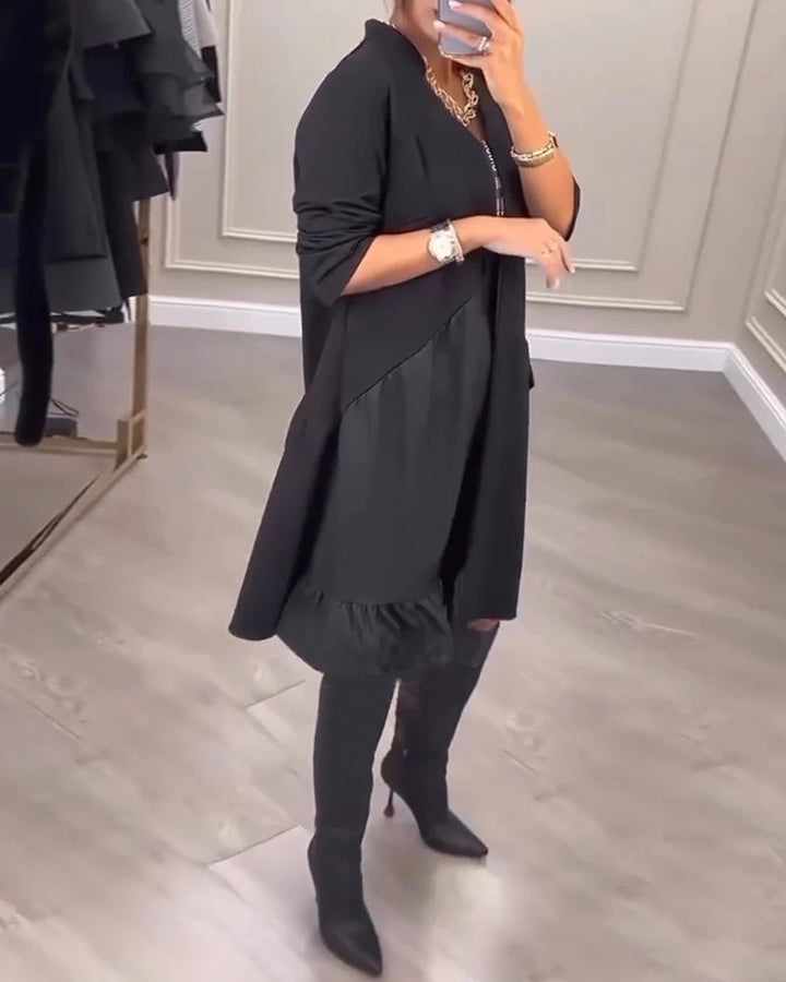 CLARISSA | ARTISTIC V-NECK DRESS